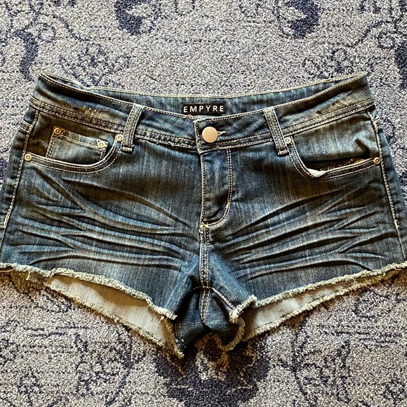 Glamour Empire Pants - Women’s Empire Short Blue Jeans